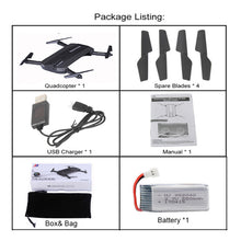 Selfie Drone JXD 523W  JXD 523 Tracker Foldable Mini Rc Drone with Wifi FPV Camera Altitude Hold Headless Mode RC Helicopter