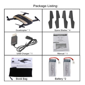 Selfie Drone JXD 523W  JXD 523 Tracker Foldable Mini Rc Drone with Wifi FPV Camera Altitude Hold Headless Mode RC Helicopter