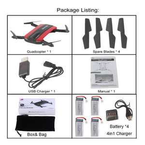 Selfie Drone JXD 523W  JXD 523 Tracker Foldable Mini Rc Drone with Wifi FPV Camera Altitude Hold Headless Mode RC Helicopter