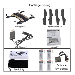 Selfie Drone JXD 523W  JXD 523 Tracker Foldable Mini Rc Drone with Wifi FPV Camera Altitude Hold Headless Mode RC Helicopter