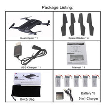 Selfie Drone JXD 523W  JXD 523 Tracker Foldable Mini Rc Drone with Wifi FPV Camera Altitude Hold Headless Mode RC Helicopter