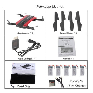 Selfie Drone JXD 523W  JXD 523 Tracker Foldable Mini Rc Drone with Wifi FPV Camera Altitude Hold Headless Mode RC Helicopter