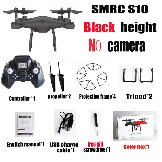 SMRC S10 2.4G 4-AXIS remote control quadcopter drone with HD camera rc dron cam FPV wifi professional helicopter easy play toy