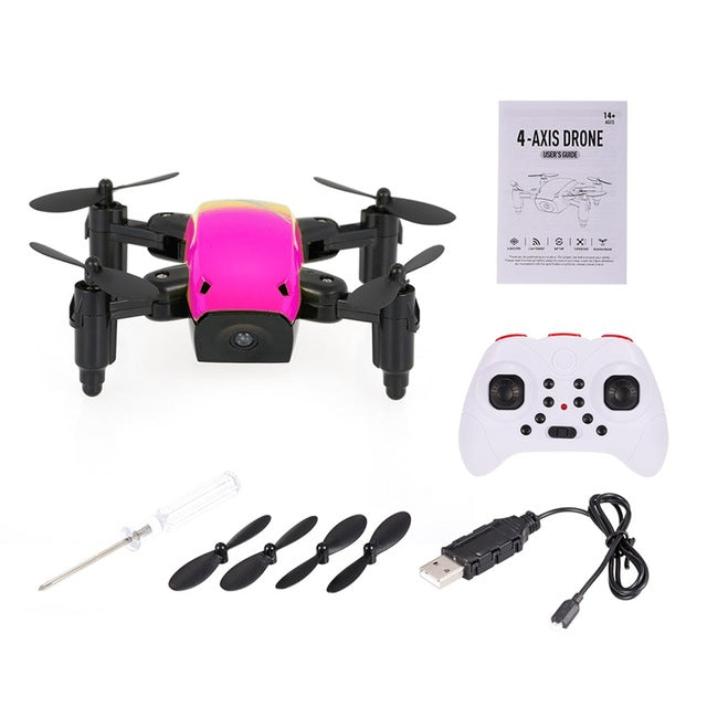 Selfie Mini Drone S9 2.4G 4CH 6-axis Gyro RC Drone with Camera Headless Mode One Key Return Foldable Dron RC Quadcopter RTF Gift